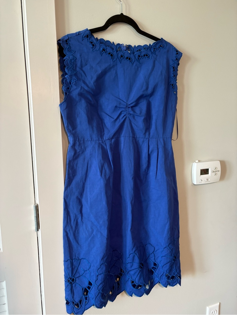 Tyler Böe Royal Blue Eyelet Hem Dress